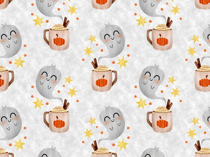 stoff-jersey-baumwolle-baumwolljersey-kathi-kunterbunt-halloween-herbst-geist-gespenst-kuerbis-stern-punkte-pumpkin-spiced-latte-grau-scribble