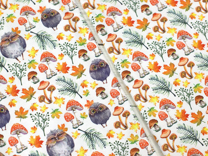 stoff-jersey-baumwolle-baumwolljersey-kathi-kunterbunt-herbst-wald-waldfreunde-eule-owl-pilze-blaetter-serie-3