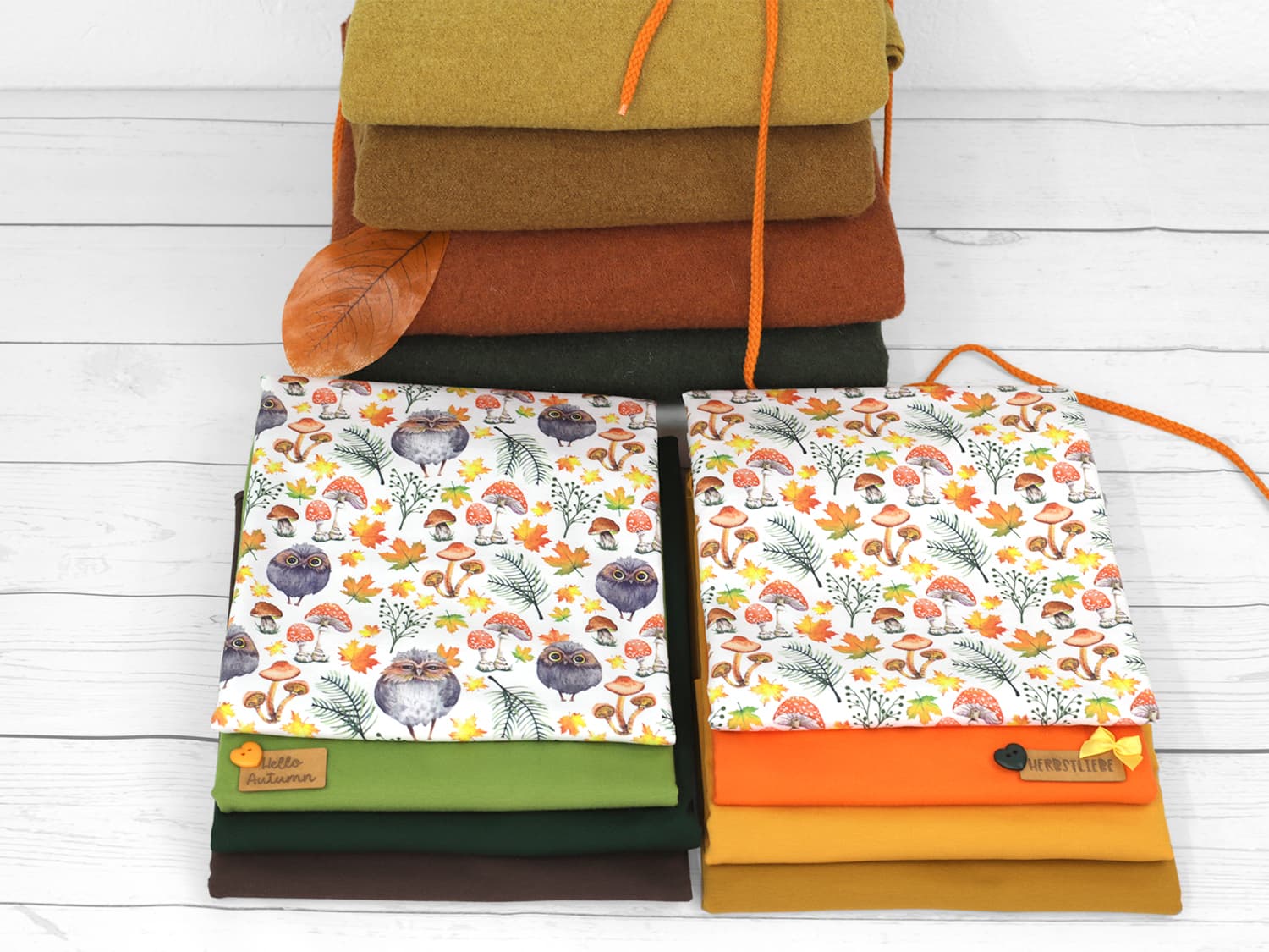 stoff-jersey-baumwolle-baumwolljersey-kathi-kunterbunt-herbst-wald-waldfreunde-eule-owl-pilze-blaetter-serie