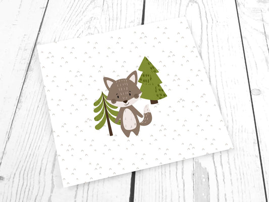 stoff-jersey-baumwolle-baumwolljersey-kathi-kunterbunt-im-wald-waldfreunde-waldtiere-fuchs-fox-panel-baum-braun-khaki