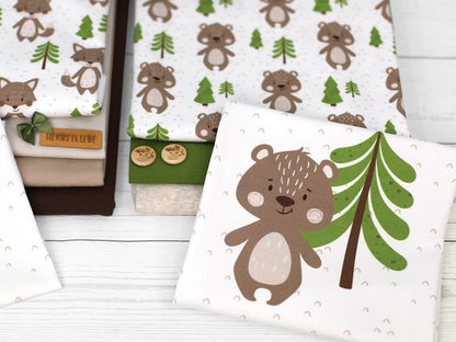 stoff-jersey-baumwolle-baumwolljersey-kathi-kunterbunt-im-wald-waldfreunde-waldtiere-hirsch-baer-fuchs-baum-braun-khaki-serie-5