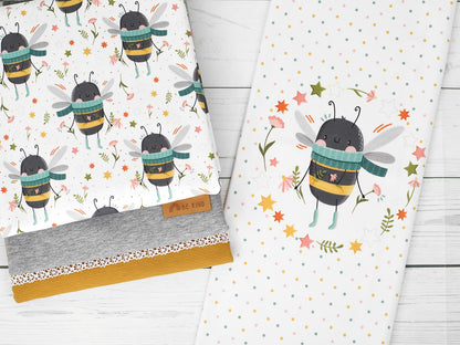 stoff-jersey-baumwolle-baumwolljersey-kathi-kunterbunt-kleine-hummel-blumen-sterne-tupfen-kombistoffe-2