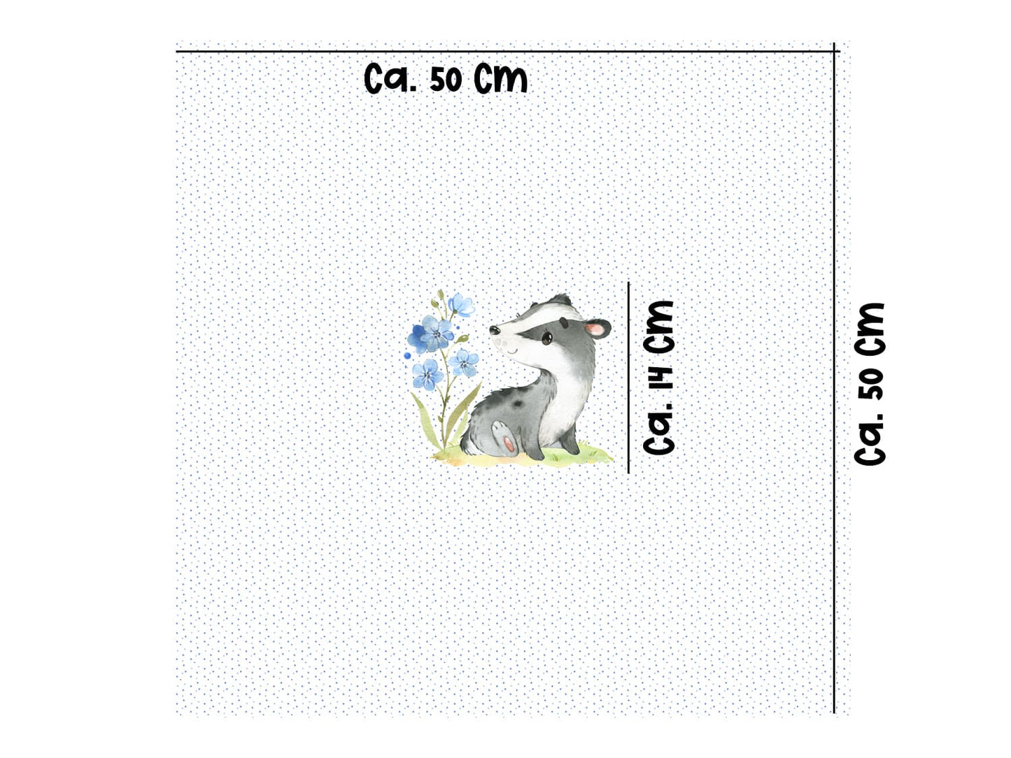 stoff-jersey-baumwolle-baumwolljersey-kathi-kunterbunt-kleiner-dachs-frechdachs-blume-tupfen-panel-2