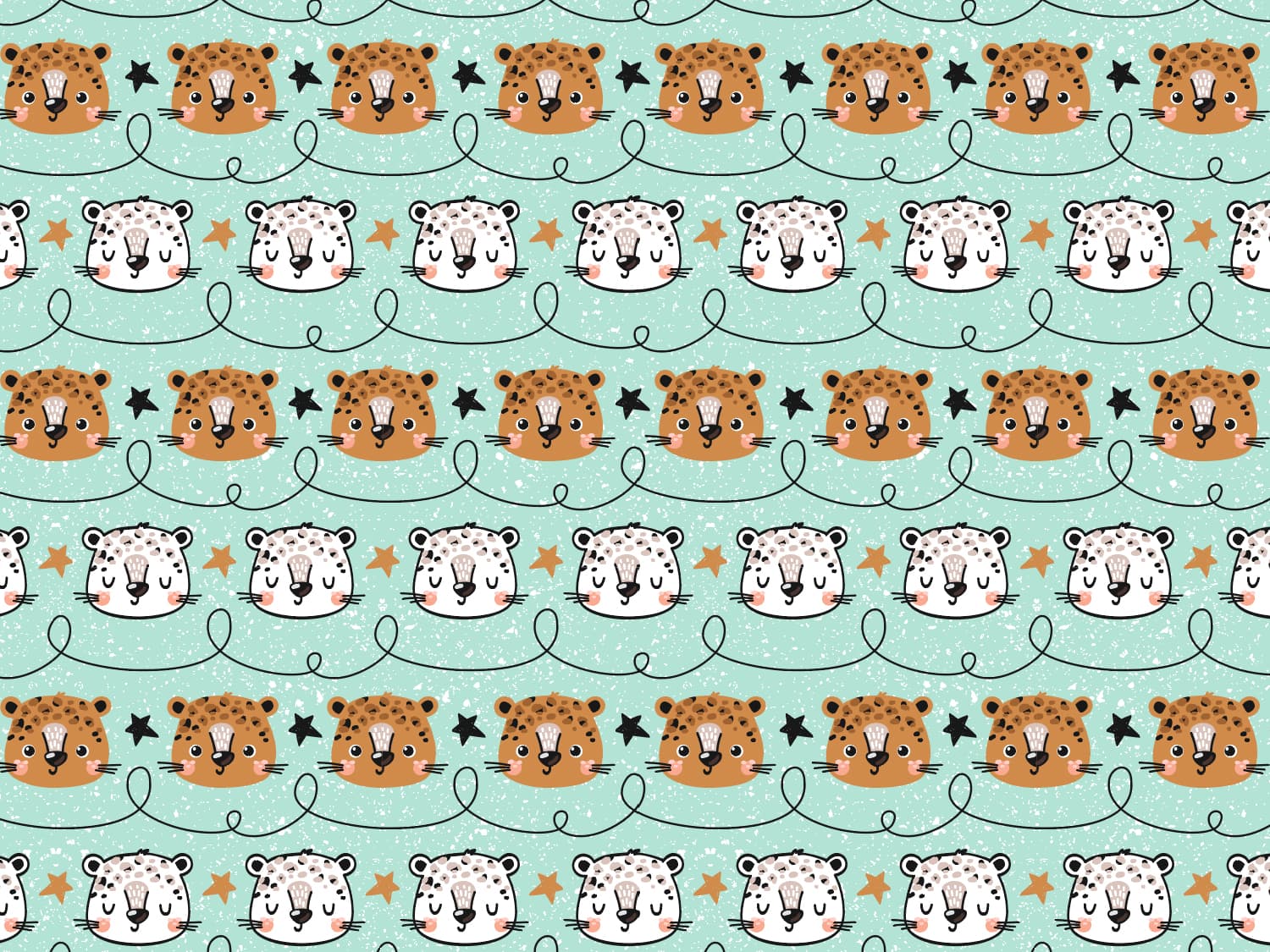 stoff-jersey-baumwolle-baumwolljersey-kathi-kunterbunt-kleiner-tiger-sterne-kringel-mint