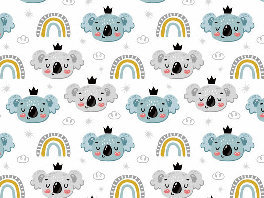 stoff-jersey-baumwolle-baumwolljersey-kathi-kunterbunt-koala-regenbogen-rainbow-sterne-wolken-krone-senf-aqua-grau