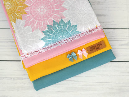 stoff-jersey-baumwolle-baumwolljersey-kathi-kunterbunt-mandala-grafisch-boho-bohemian-dunkles-mint-rosa-senf-blassgrau-kombi