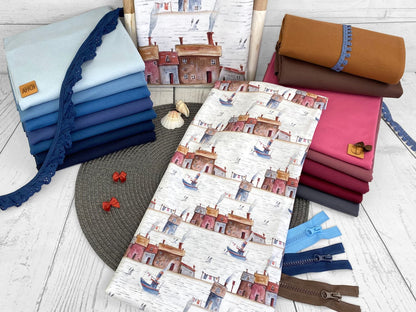 stoff-jersey-baumwolle-baumwolljersey-kathi-kunterbunt-maritim-nautical-hafen-schiff-harbor-days-boot-boat-haus-moewe-serie