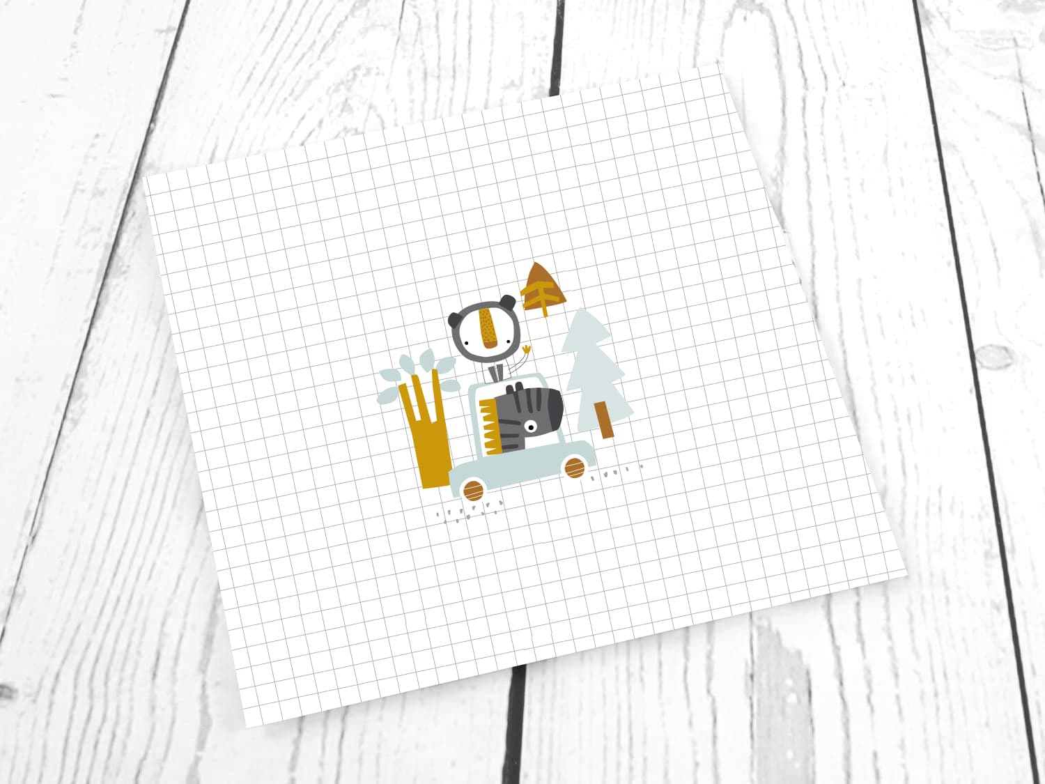 stoff-jersey-baumwolle-baumwolljersey-kathi-kunterbunt-panel-beep-auto-baby-tiere-zbra-tiger-mint-senf-ocker-weiss