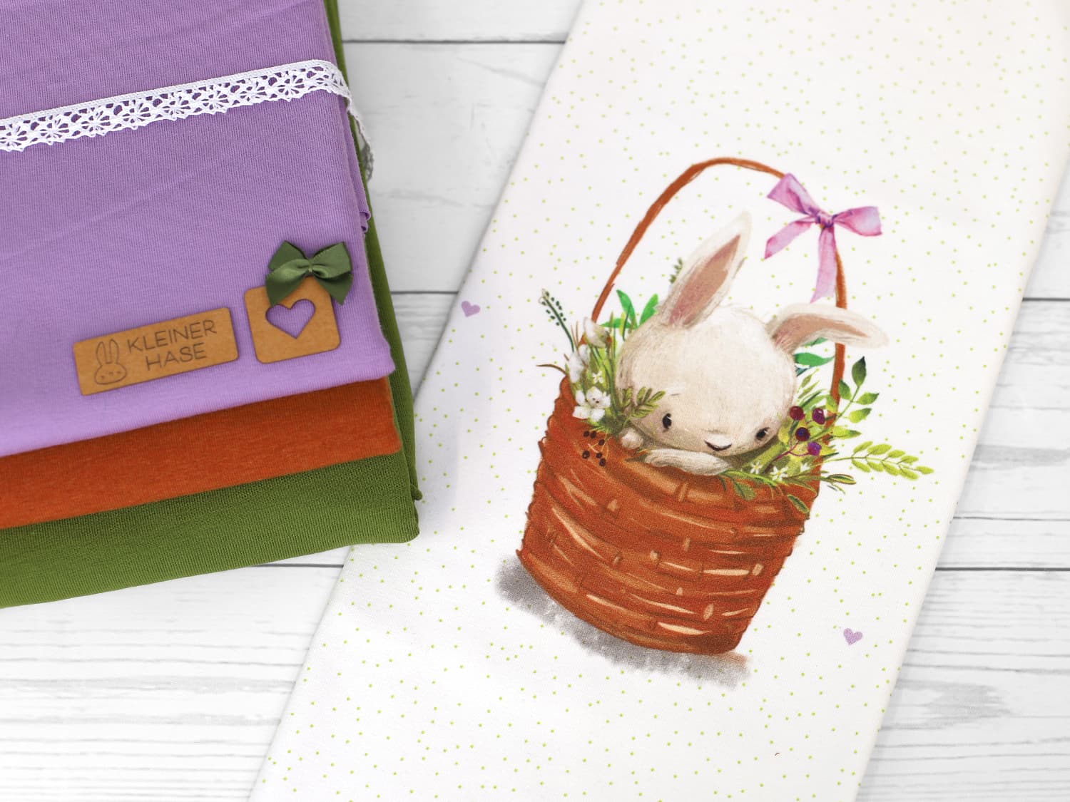 stoff-jersey-baumwolle-baumwolljersey-kathi-kunterbunt-panel-ostern-hase-im-korb-osterkoerbchen-punkte-herzen-kombistoffe
