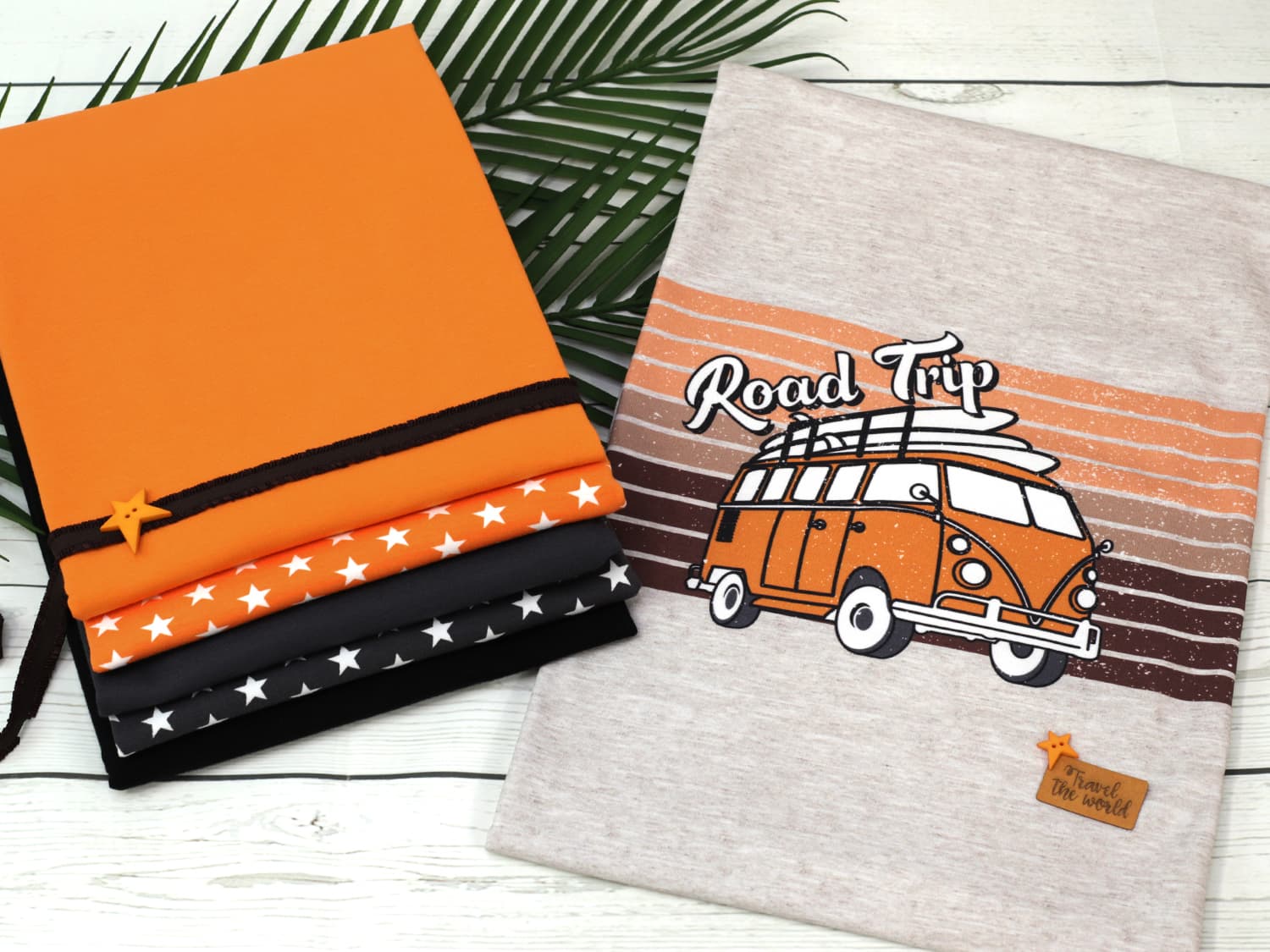 stoff-jersey-baumwolle-baumwolljersey-kathi-kunterbunt-panel-road-trip-camper-van-retro-streifen-beige-meliert-kombis