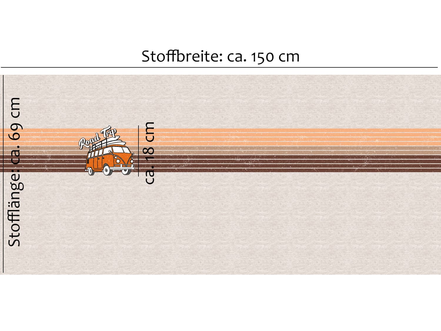 stoff-jersey-baumwolle-baumwolljersey-kathi-kunterbunt-panel-road-trip-camper-van-retro-streifen-beige-meliert-masse
