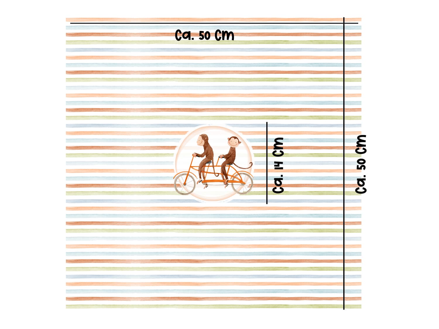 stoff-jersey-baumwolle-baumwolljersey-kathi-kunterbunt-tiere-affe-auf-fahrrad-panel-masse