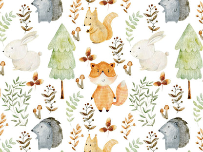stoff-jersey-baumwolle-baumwolljersey-kathi-kunterbunt-wald-waldfreunde-igel-hase-eichhoernchen-fuchs-blaetter