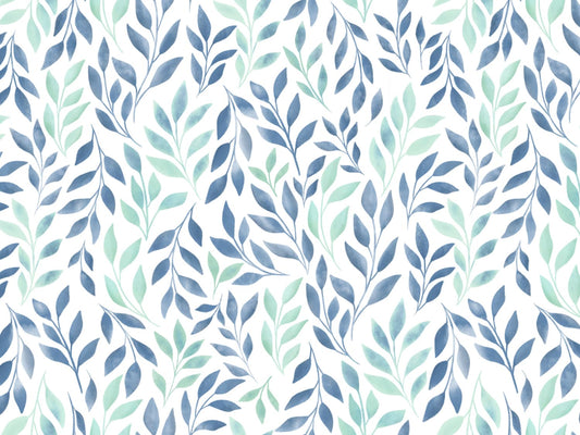 stoff-jersey-baumwolle-baumwolljersey-kathi-kunterbunt-watercolor-leaves-aquarell-blaetter-hellmint-blau-2