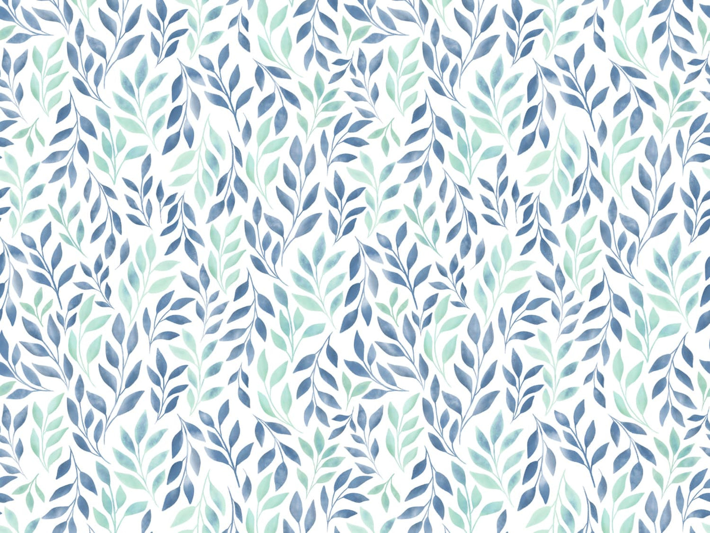 stoff-jersey-baumwolle-baumwolljersey-kathi-kunterbunt-watercolor-leaves-aquarell-blaetter-hellmint-blau