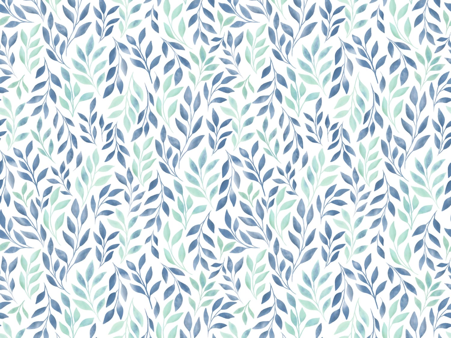 stoff-jersey-baumwolle-baumwolljersey-kathi-kunterbunt-watercolor-leaves-aquarell-blaetter-hellmint-blau