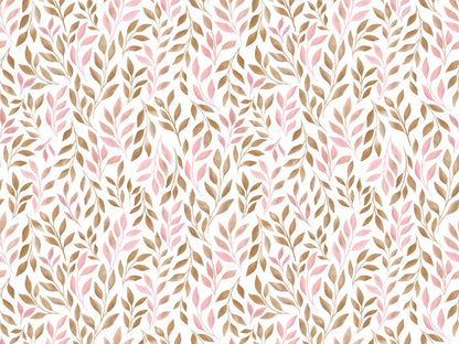 stoff-jersey-baumwolle-baumwolljersey-kathi-kunterbunt-watercolor-leaves-aquarell-blaetter-zimt-hellrosa