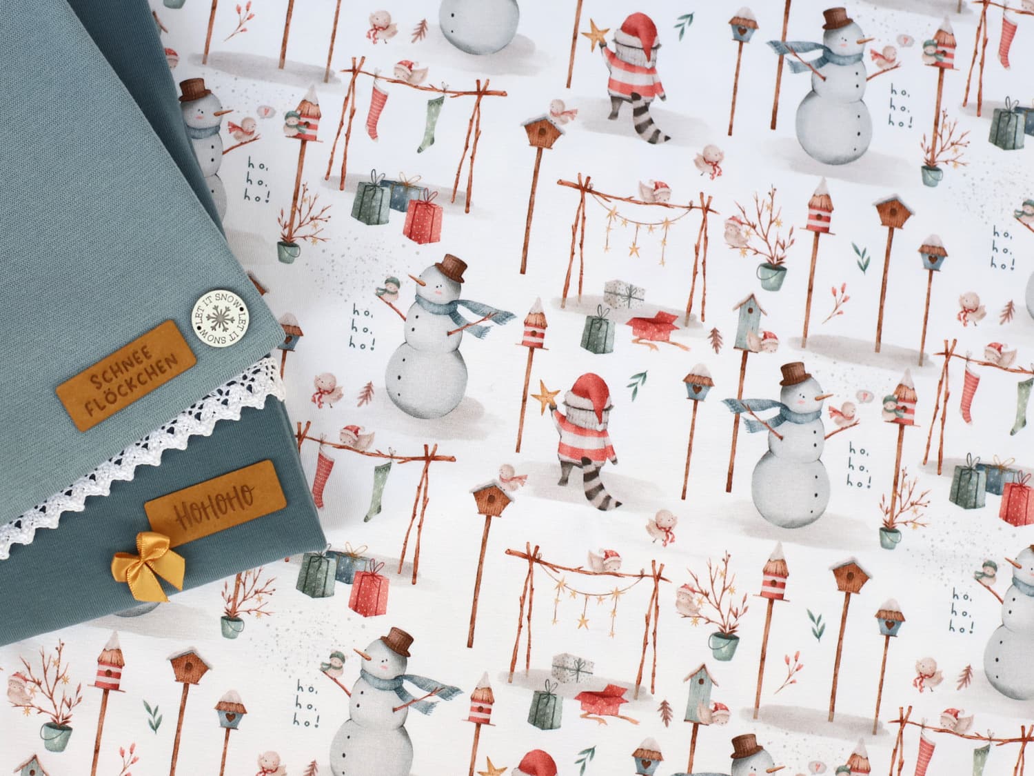 stoff-jersey-baumwolle-baumwolljersey-kathi-kunterbunt-weihnachten-weihnachtszauber-schneemann-dachs-vogel-vogelhaus-3