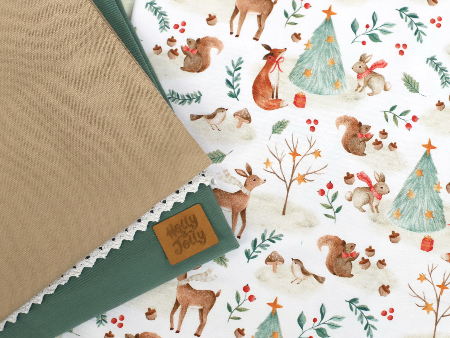 Jersey Fabric - Christmas Animals