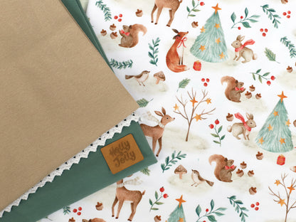 Jersey Fabric - Christmas Animals