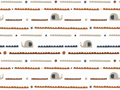 stoff-jersey-baumwolle-baumwolljersey-kinder-baby-linien-streifen-tupfen-sterne-elefanten-erdfarben-braun-toene-ocker-rost-blau-beige