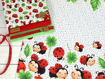 stoff-jersey-baumwolle-baumwolljersey-kleiner-marienkaefer-kaefer-kleeblatt-blaetter-tupfen-punkte-serie-2
