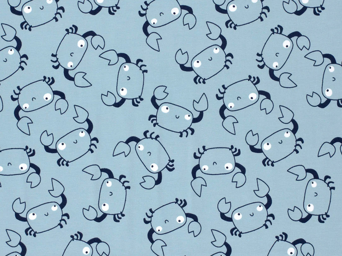 Jersey Stoff - Krabbe - blau