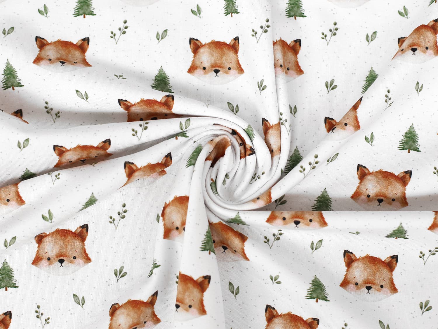 stoff-jersey-baumwolle-baumwolljersey-little-fox-kleiner-fuchs-waldfreund-blaetter-tannenbaum-herbst
