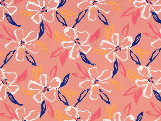 stoff-jersey-baumwolle-baumwolljersey-meterware-abstrakt-pinsel-striche-flecken-kleckse-blumen-floral-flower-apricot-2