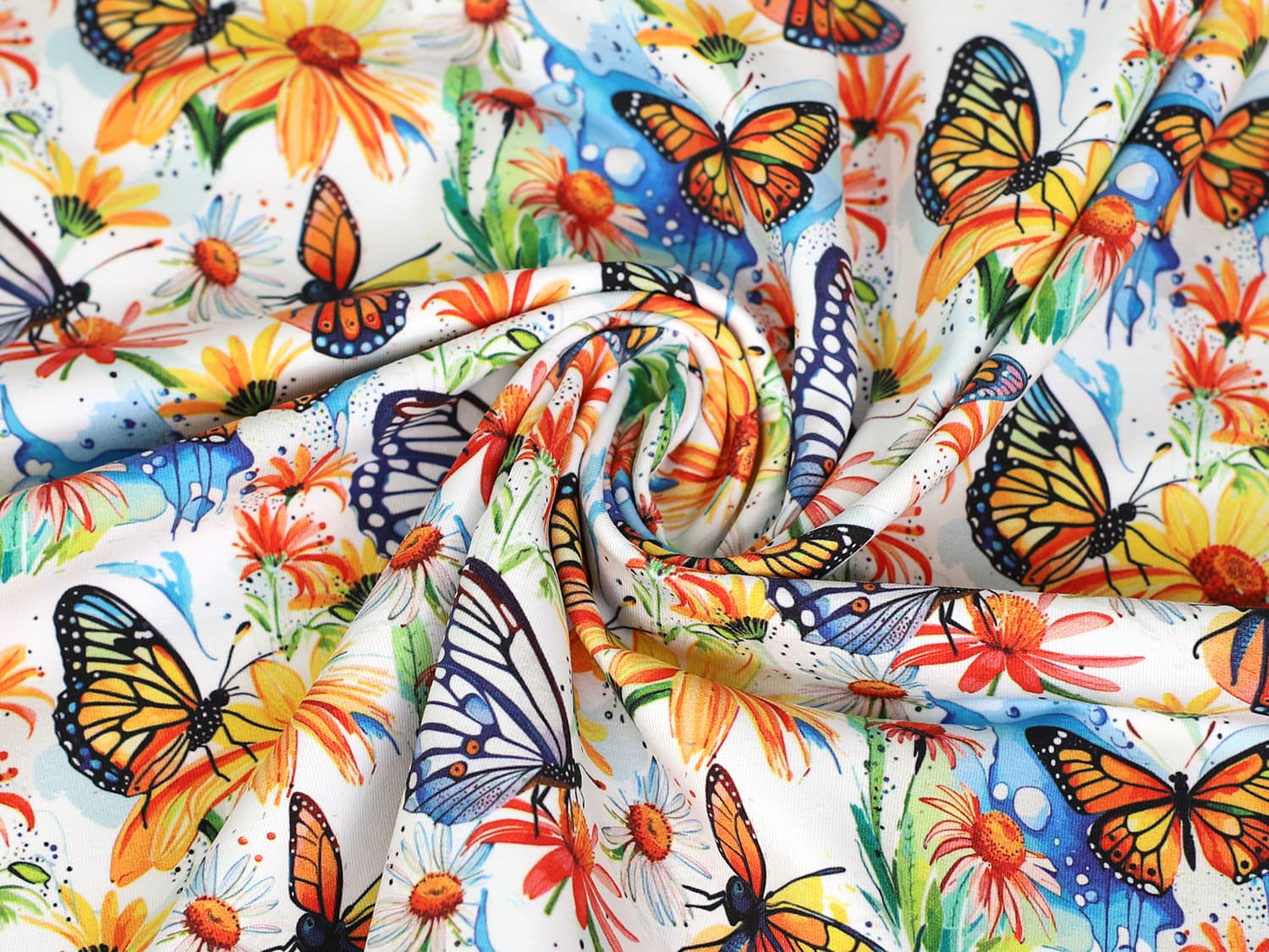 stoff-jersey-baumwolle-baumwolljersey-meterware-elastisch-bunte-schmetterlinge-blumen-watercolor-aquarell-2
