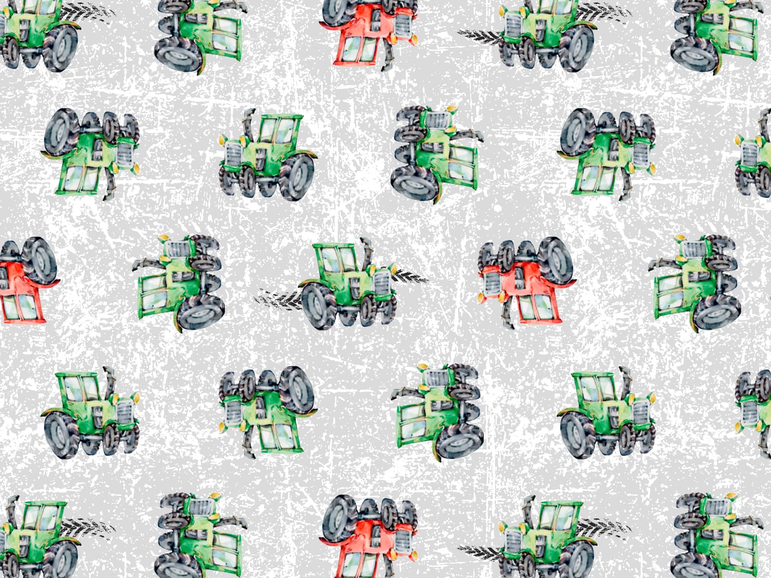 stoff-jersey-baumwolle-baumwolljersey-meterware-elastisch-traktor-trecker-grunge-grau