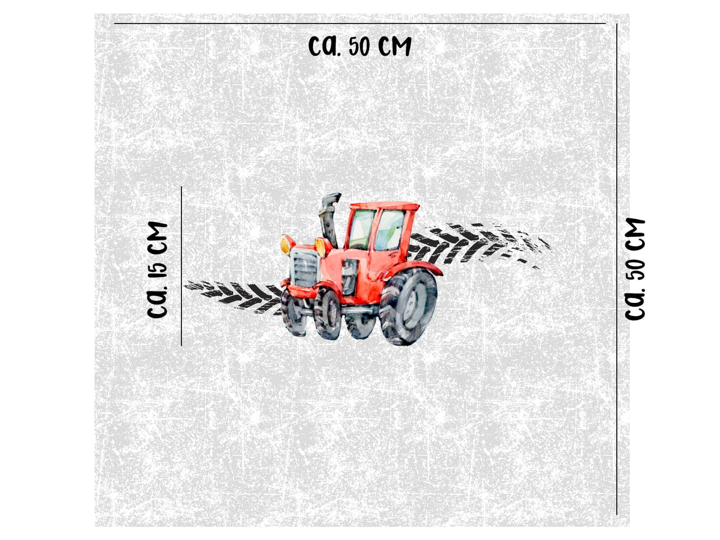 Jersey Stoff Traktor Grunge PANEL, grau online kaufen – Kathi