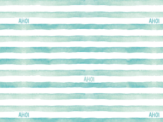 stoff-jersey-baumwolle-baumwolljersey-meterware-kathi-kunterbunt-watercolor-aquarell-anker-anchor-maritim-nautical-kombi-streifen-ringel-AHOI-schrift-aqua-petrol