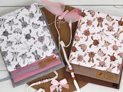 stoff-jersey-baumwolle-baumwolljersey-meterware-ostern-kathi-kunterbunt-eigenproduktion-hasen-tupfen-braun-grau-rosa-serie-2