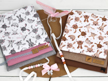 stoff-jersey-baumwolle-baumwolljersey-meterware-ostern-kathi-kunterbunt-eigenproduktion-hasen-tupfen-braun-grau-rosa-serie