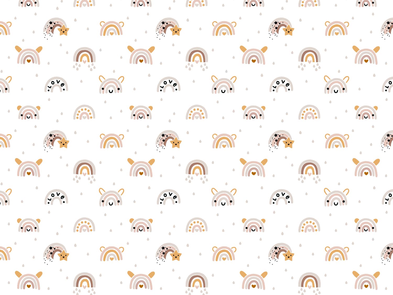 stoff-jersey-baumwolle-baumwolljersey-mini-regebogen-gesicht-rainbow-love-beige-senf-altrosa