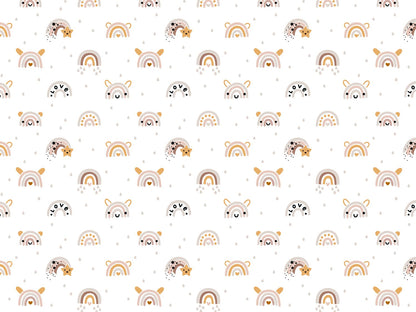 stoff-jersey-baumwolle-baumwolljersey-mini-regebogen-gesicht-rainbow-love-beige-senf-altrosa