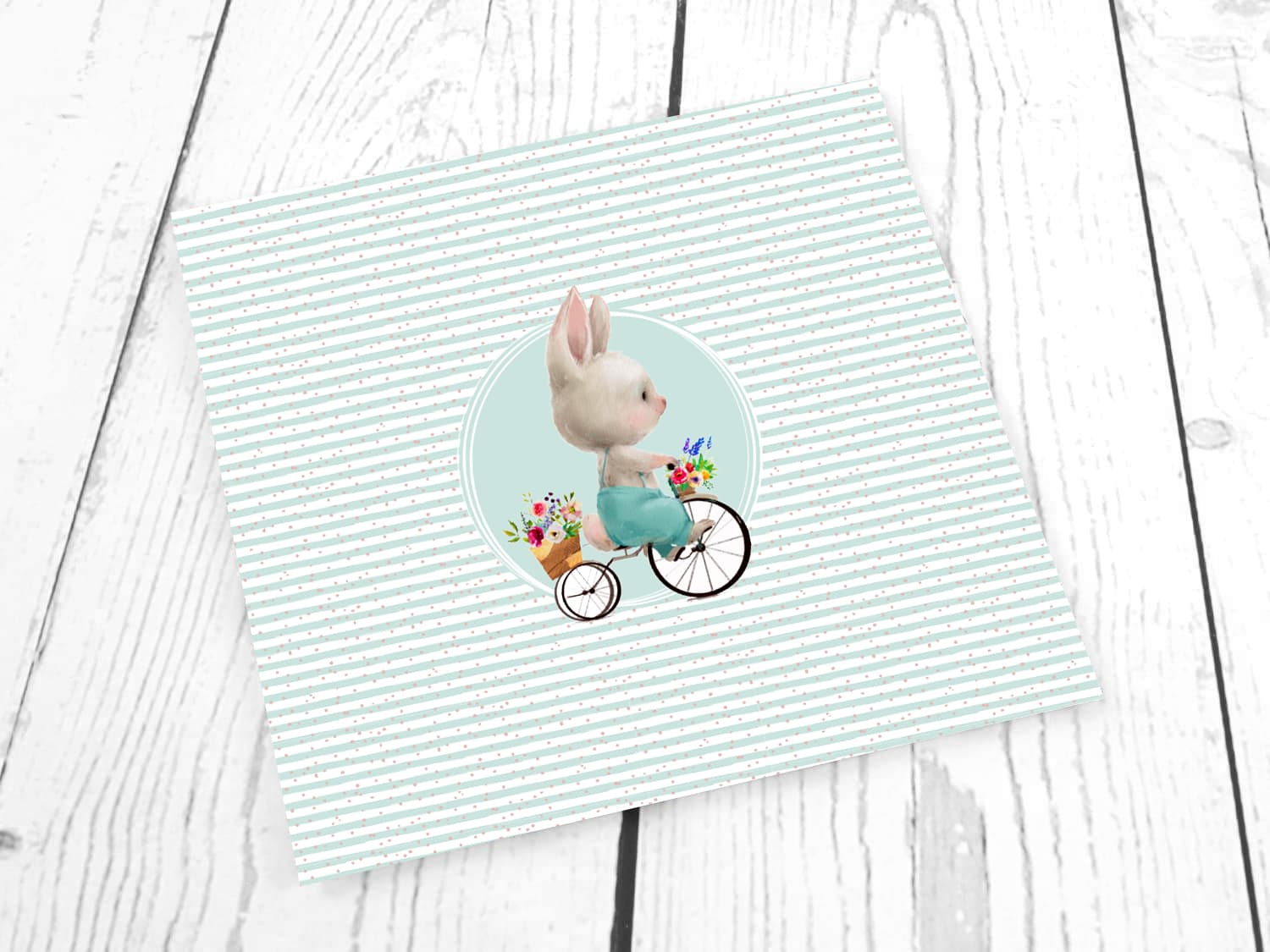 stoff-jersey-baumwolle-baumwolljersey-ostern-hase-fahrrad-panel-streifen-tupfen-mint
