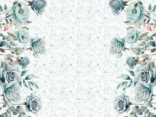 stoff-jersey-baumwolle-baumwolljersey-panel-borduere-blumen-gross-xxl-sprenkel-altmint