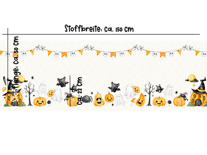 stoff-jersey-baumwolle-baumwolljersey-panel-halloween-herbst-kuerbis-gespenst-totenkopf-fledermaus-masse