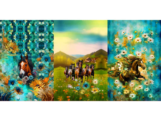 stoff-jersey-baumwolle-baumwolljersey-panel-pferd-blumen
