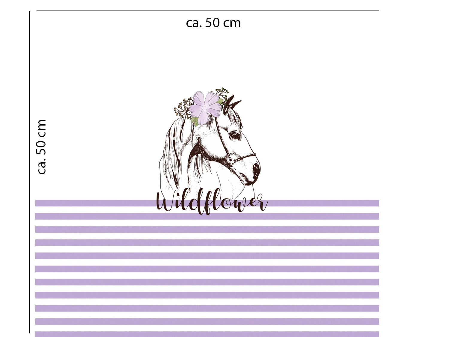 stoff-jersey-baumwolle-baumwolljersey-panel-pferd-wildflower-streifen-lila-masse