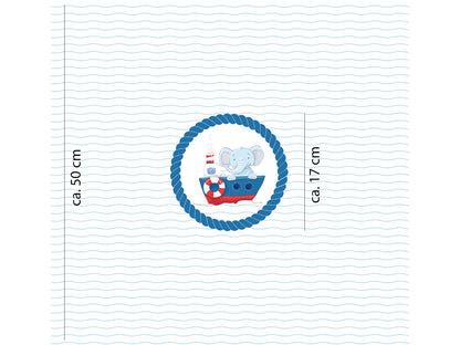 stoff-jersey-baumwolle-baumwolljersey-panel-tier-elefant-schiff-little-sailor-blau-masse