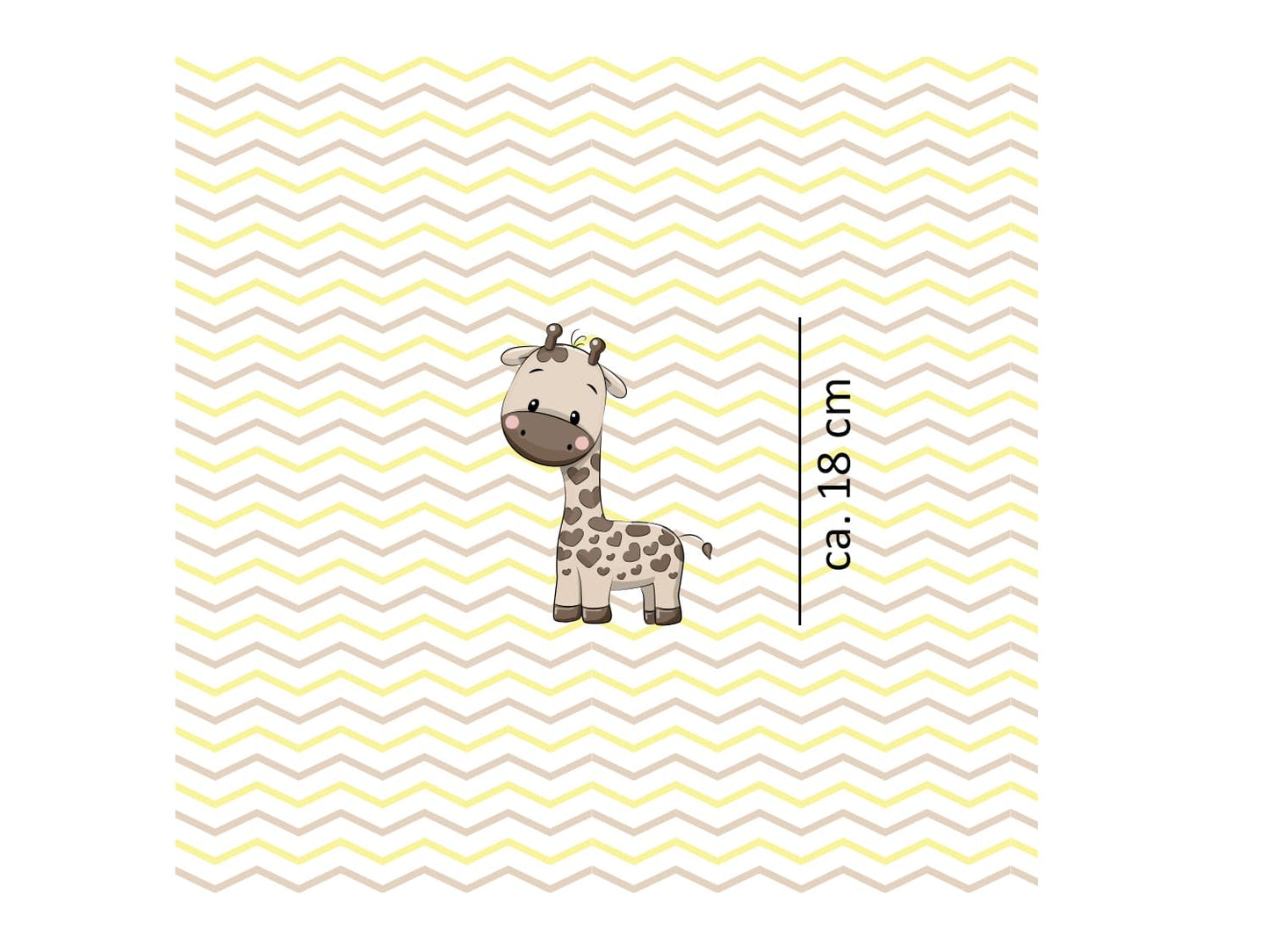 stoff-jersey-baumwolle-baumwolljersey-panel-tier-giraffe-herzen-herz-heart-chevron-baby-tiere-braun-masse