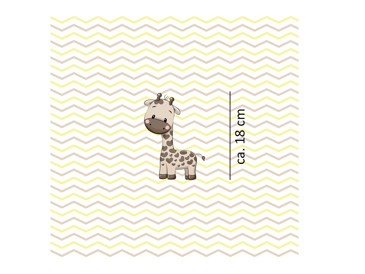 stoff-jersey-baumwolle-baumwolljersey-panel-tier-giraffe-herzen-herz-heart-chevron-baby-tiere-braun-masse