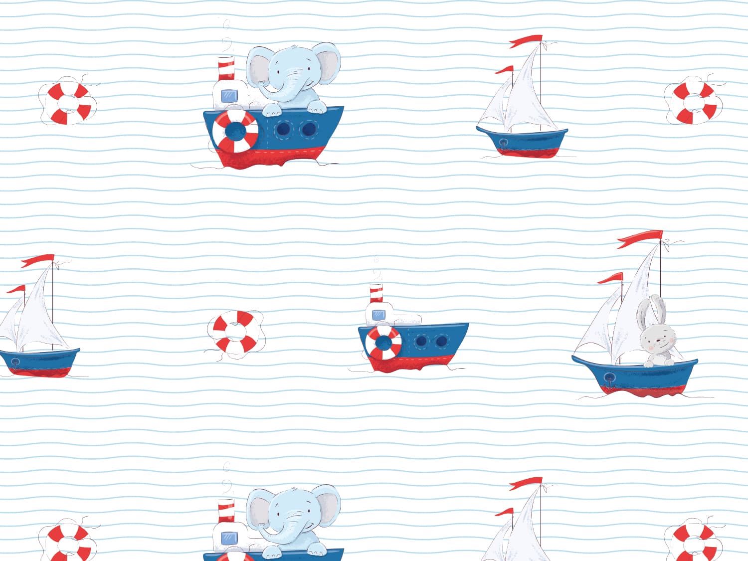 stoff-jersey-baumwolle-baumwolljersey-panel-tier-hase-schiff-little-sailor-elefant