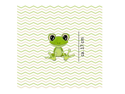 stoff-jersey-baumwolle-baumwolljersey-panel-tier-kleiner-baby-frosch-gruen-chevron-masse