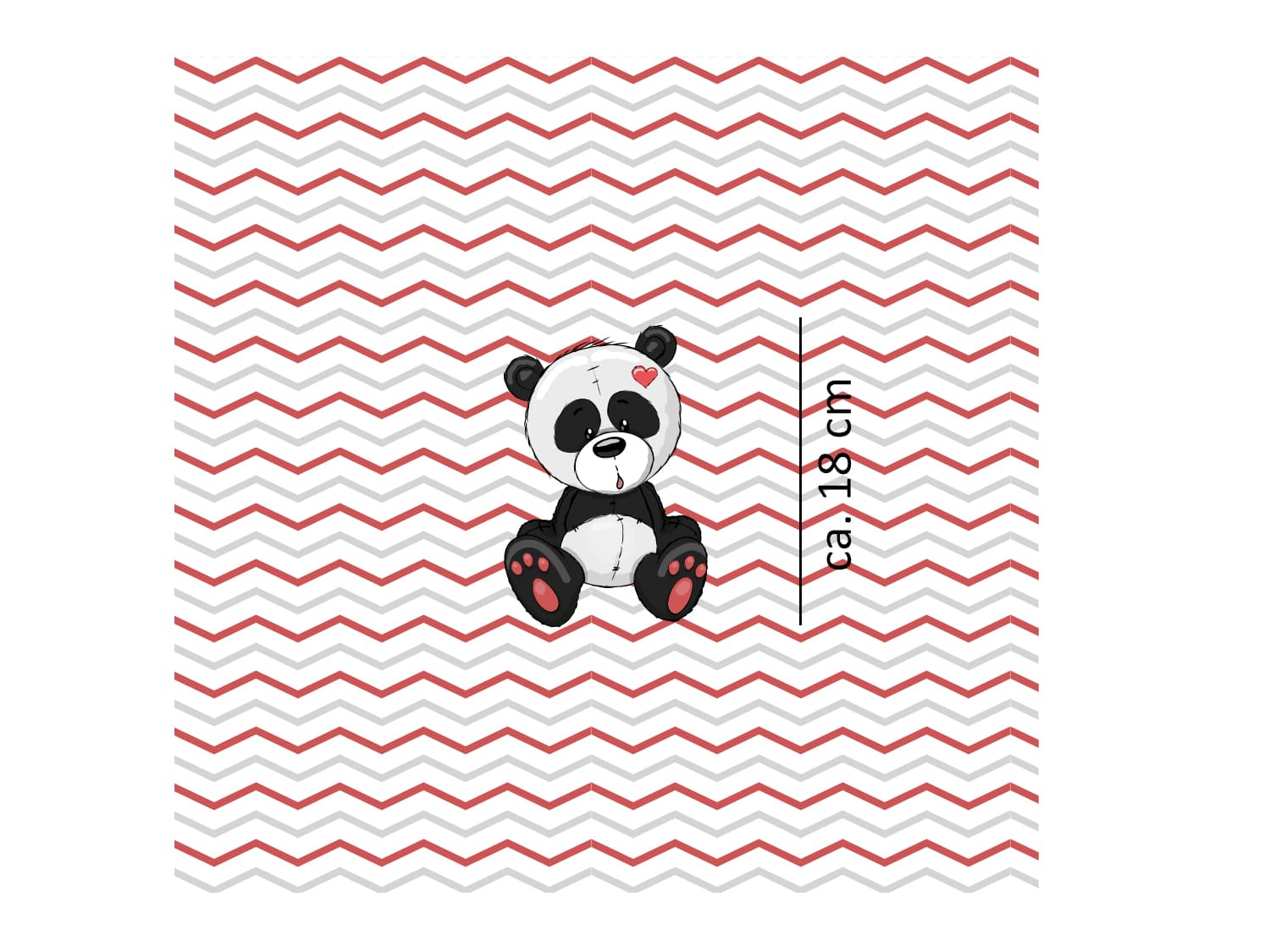 stoff-jersey-baumwolle-baumwolljersey-panel-tier-kleiner-baby-panda-baer-grau-rot-chevron-masse