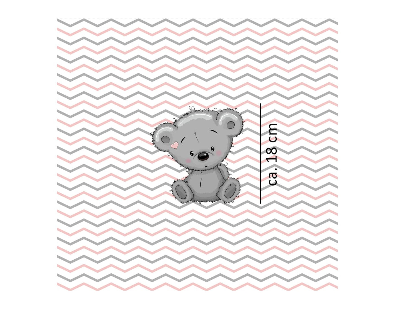 stoff-jersey-baumwolle-baumwolljersey-panel-tier-kleiner-baby-teddy-teddybaer-baer-rosa-grau-chevron-herz-masse