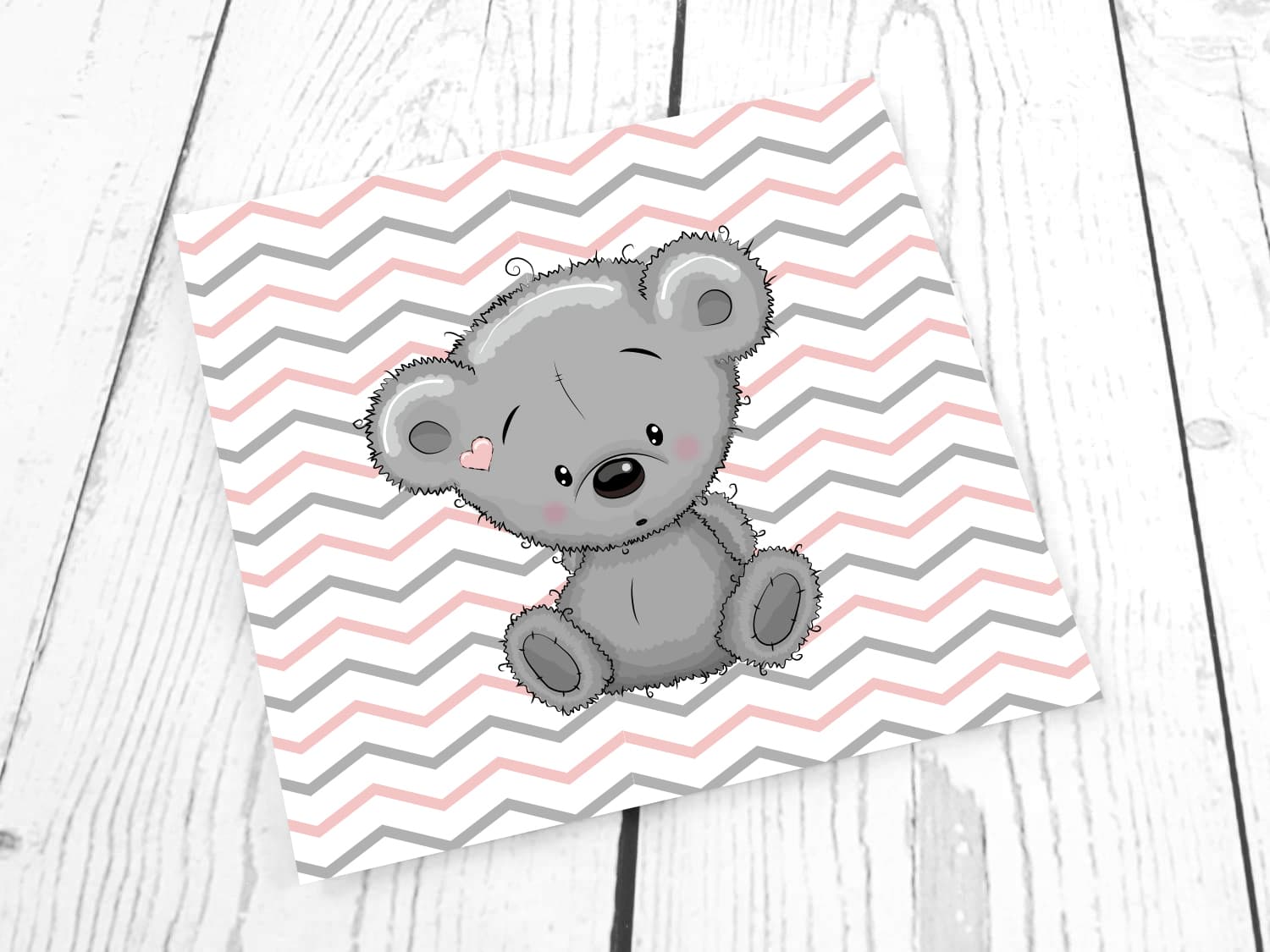 stoff-jersey-baumwolle-baumwolljersey-panel-tier-kleiner-baby-teddy-teddybaer-baer-rosa-grau-chevron-herz